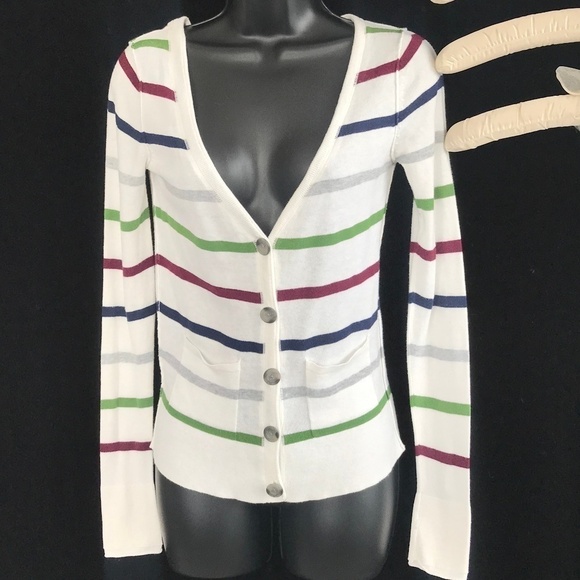 *4/$20* Aeropostale Multi color Stripe Cardigan - Picture 1 of 8